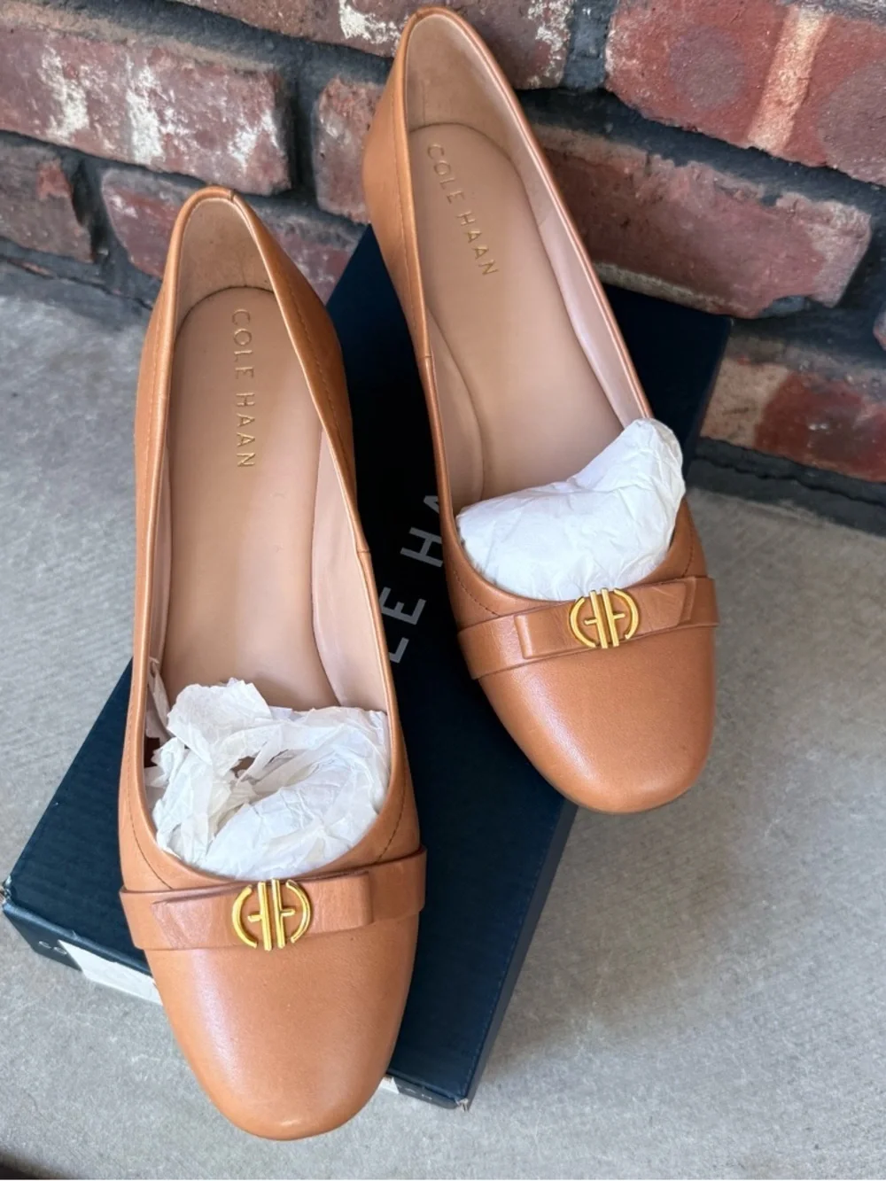 Cole Haan Pecan Leather Women's Malta Wedge Platform sise 6.5